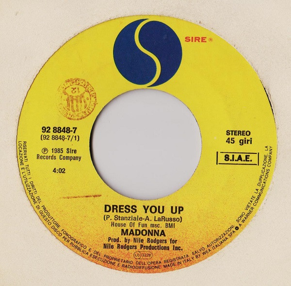 Madonna - Dress You Up | Sire (92 8848-7) - 3