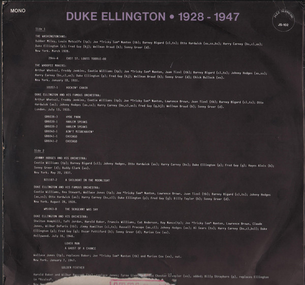 Duke Ellington - Ellington 1928 - 1947 | Jazz Supreme (JS-102) - 2