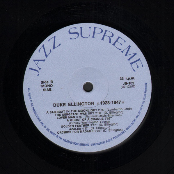 Duke Ellington - Ellington 1928 - 1947 | Jazz Supreme (JS-102) - 4