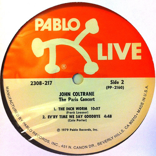 John Coltrane - The Paris Concert | Pablo Live (2308 217) - main John Coltrane - The Paris Concert | Pablo Live (2308 217) - main