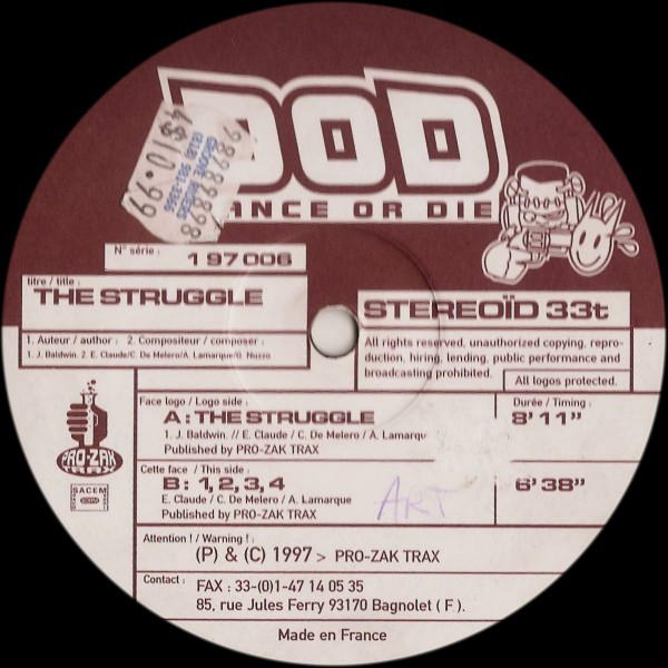 D.O.D. - The Struggle | Pro-Zak Trax (1 97 006)