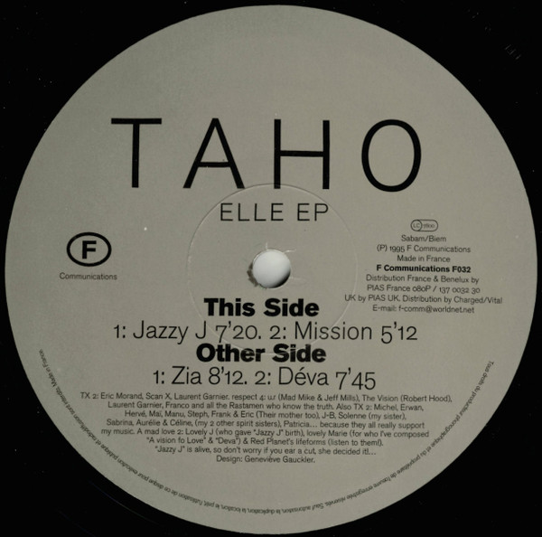 Taho - Elle EP | F Communications (F 032) - 4