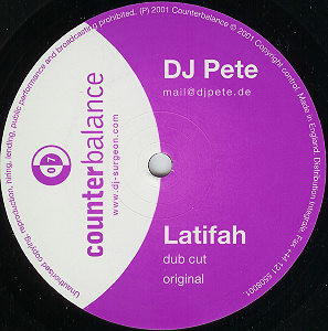 DJ Pete - Latifah | Counterbalance (CBX007) - main DJ Pete - Latifah | Counterbalance (CBX007) - main
