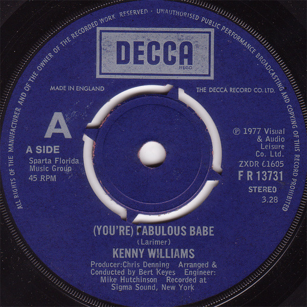 Ken Williams - (You're) Fabulous Babe | Decca (F R 13731)