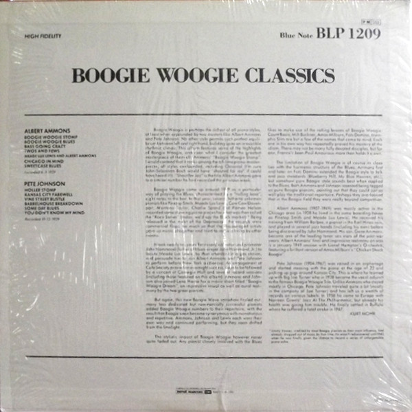 Albert Ammons / Pete Johnson - Boogie Woogie Classics | Blue Note (BLP 1209) - 2