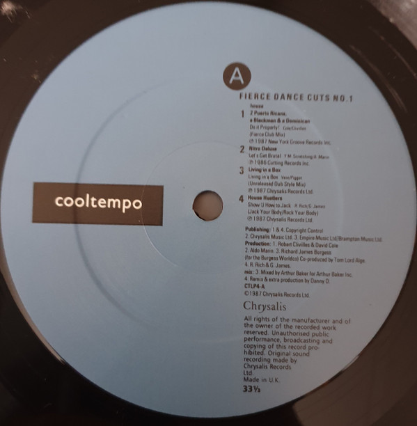 Various - Fierce Dance Cuts No. 1 | Cooltempo (CTLP 4) - 3
