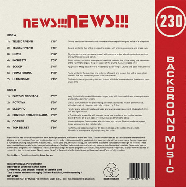 Moggi - News! News! News! | Musica Per Immagini (MPI-LP005)