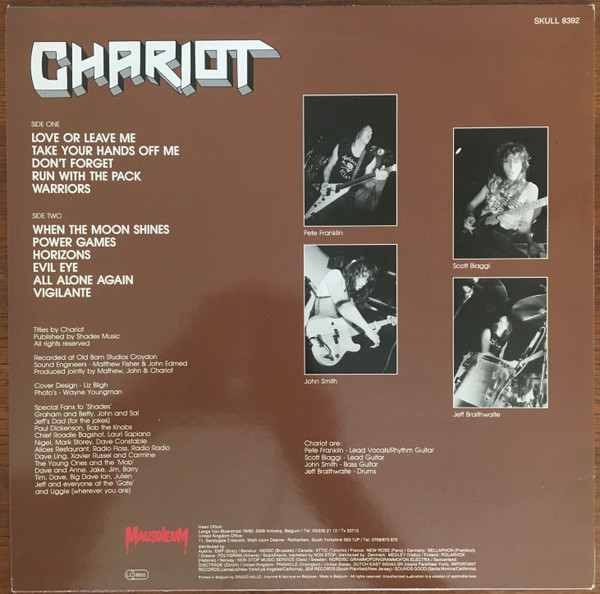 Chariot - The Warrior | Mausoleum Records (SKULL 8392) - 2