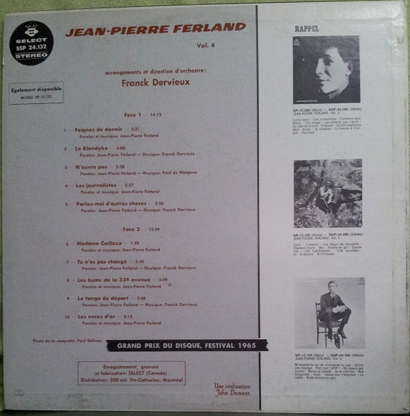 Jean-Pierre Ferland - Vol. 4 | Select (SSP 24.132) - 2