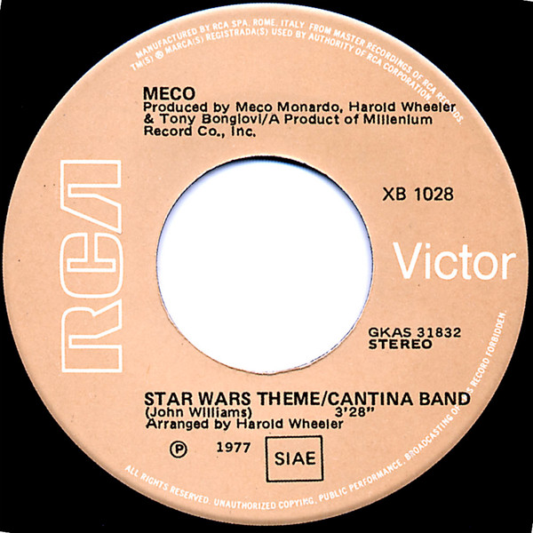Meco Monardo - Star Wars Theme / Cantina Band | RCA (XB 1028) - 3