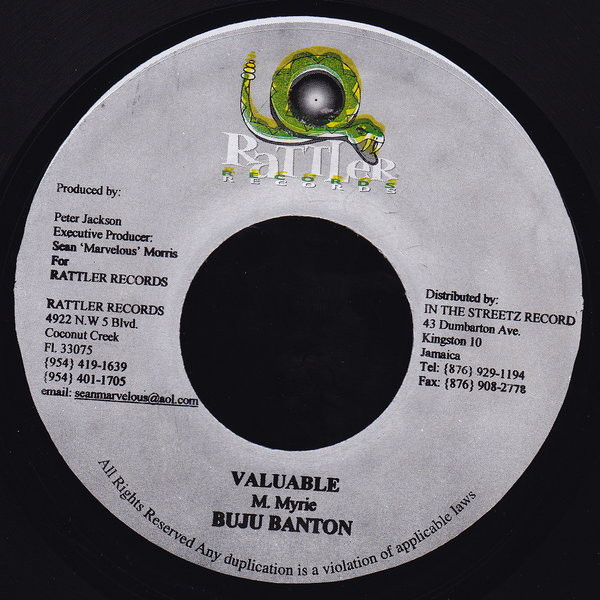 Buju Banton - Valuable | Rattler Records (none)