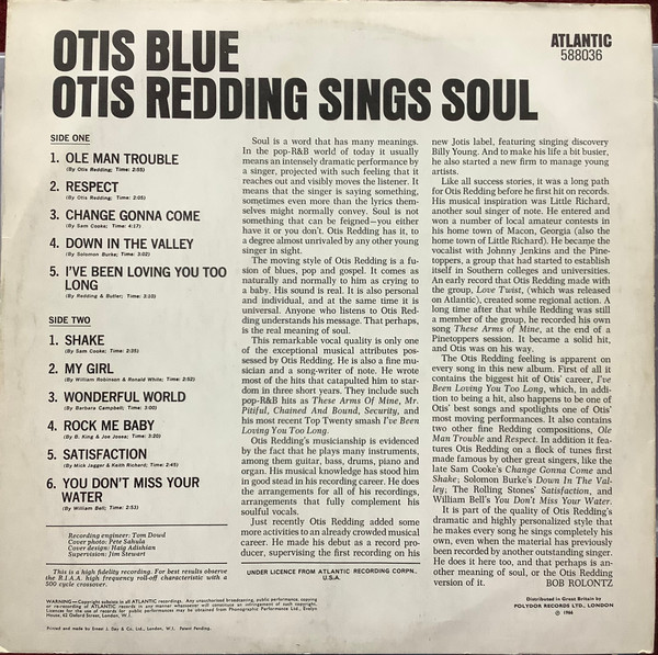 Otis Redding - Otis Blue / Otis Redding Sings Soul | Atlantic (588036) - 2