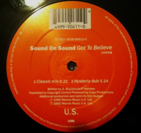 Sound On Sound - Got To Believe | WEA (YZ701T) - 2