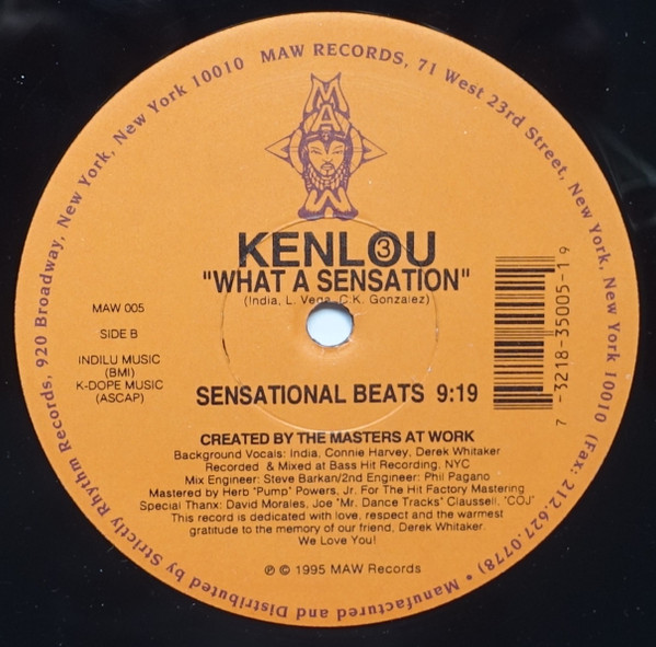 Kenlou - What A Sensation | MAW Records (MAW 005) - main
