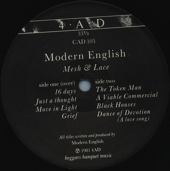 Modern English - Mesh & Lace | 4AD (CAD 105) - 4