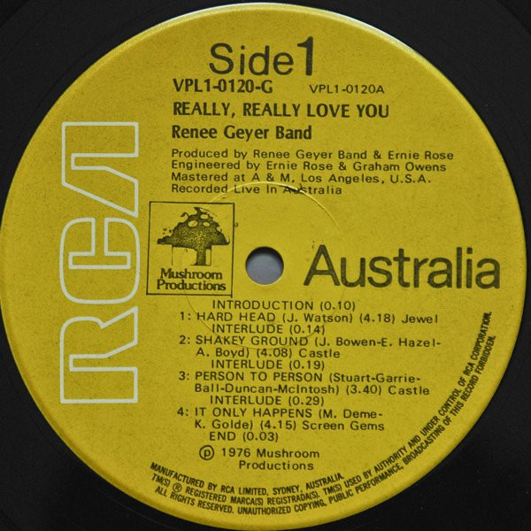 Renee Geyer Band - Really Really Love You | RCA Victor (VPL1-0120-G) - 4