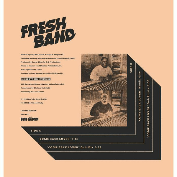Fresh Band - Come Back Lover | Best Record Italy (BST-X051) - 2
