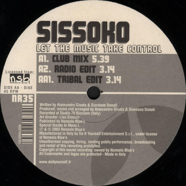 Sissoko - Let The Music Take Control | Nitelite Records (NR 35)