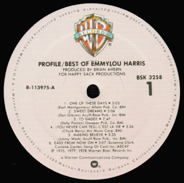 Emmylou Harris - Profile / Best Of Emmylou Harris | Warner Bros. Records (BSK 3258) - 4