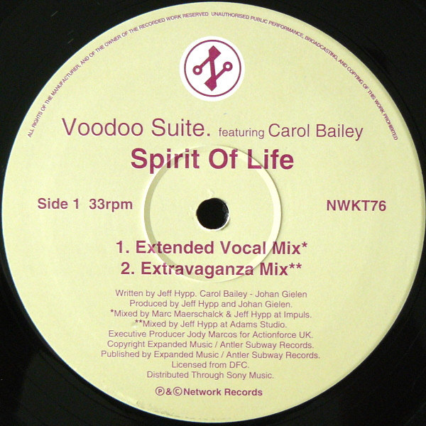 Voodoo Suite Featuring Carol Bailey - Spirit Of Life | Network Records (NWKT76) - 3
