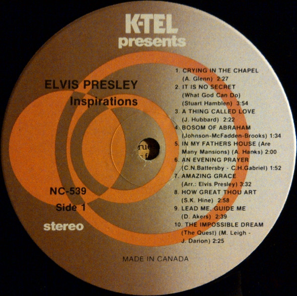 Elvis Presley - Inspirations [Vinyl] | K-Tel (NC 539) - 3