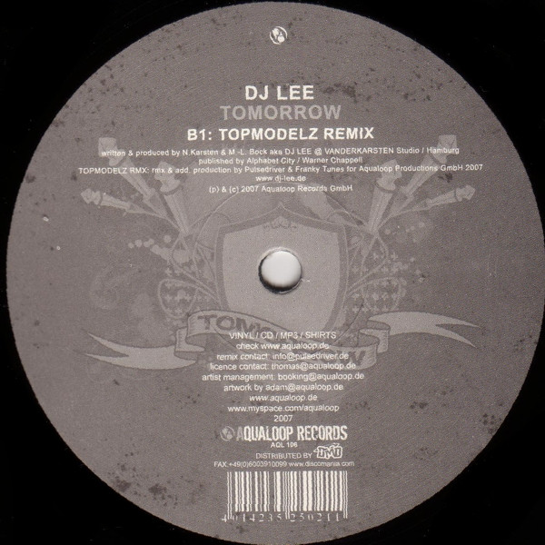 DJ Lee - Tomorrow | Aqualoop Records (AQL 106) - 3