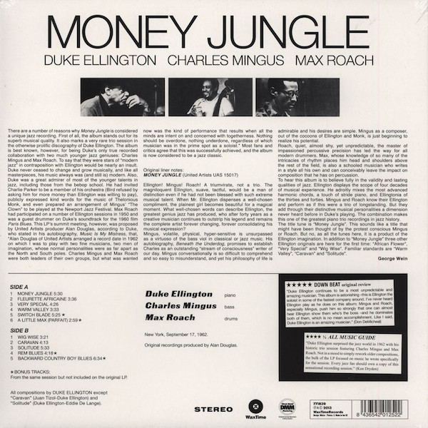 Duke Ellington  &  Charlie Mingus  &  Max Roach - Money Jungle | WaxTime (771839)