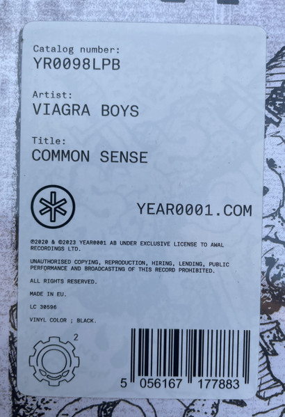 Viagra Boys - Common Sense | Year0001 (YR0098LPB) - 2