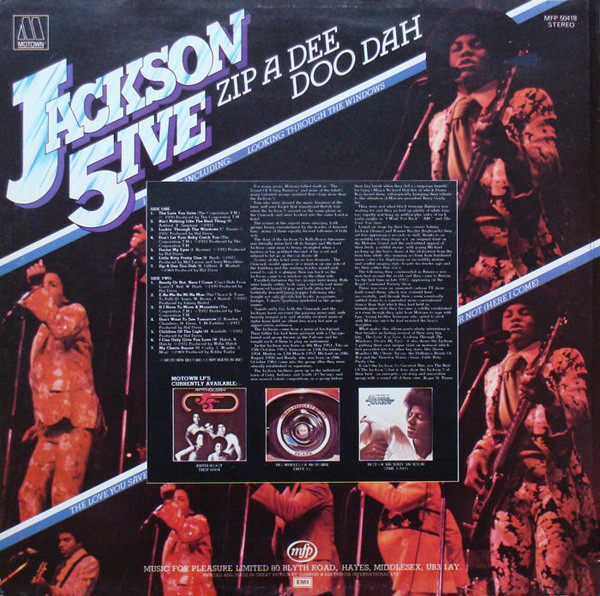 The Jackson 5 - Zip A Dee Doo Dah | Music For Pleasure (MFP 50418) - 2