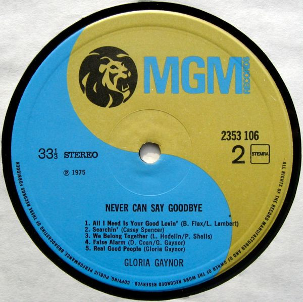 Gloria Gaynor - Never Can Say Goodbye | MGM Records (2353 106) - 4