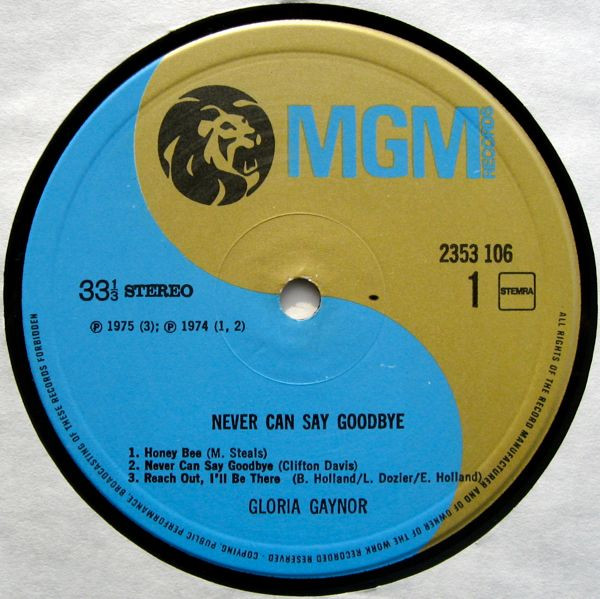 Gloria Gaynor - Never Can Say Goodbye | MGM Records (2353 106) - 3
