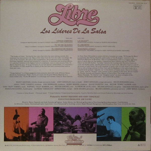 Libre - Los Lideres De La Salsa | Salsoul Records (Salsoul - Salsa SAL 4122) - 2