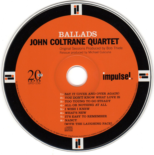 John Coltrane Quartet - Ballads | GRP (GRD-156) - main