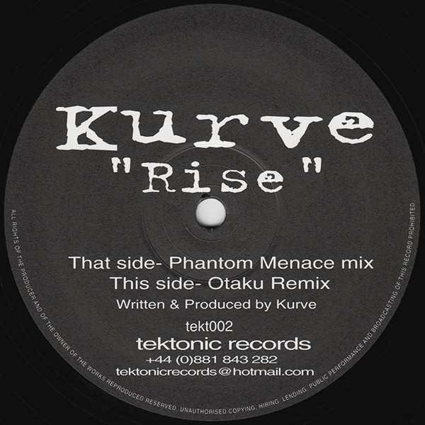 Kurve - Rise | Tektonic Records (tekt002) - main