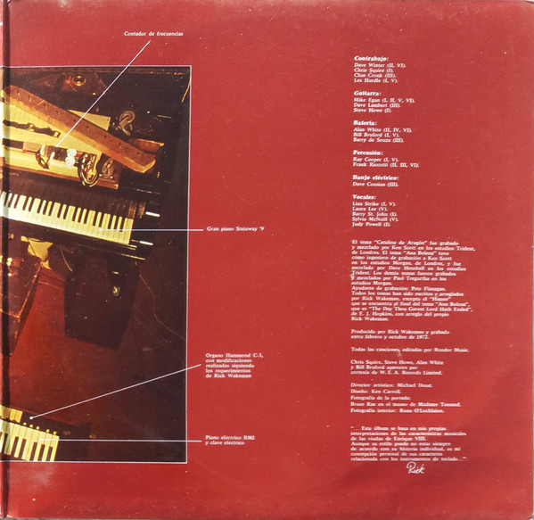 Rick Wakeman - Las Seis Esposas De  Enrique VIII | A&M Records (86560 I) - 3