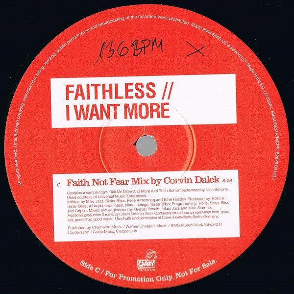 Faithless - I Want More | Cheeky Records (82876 63143 1) - 4