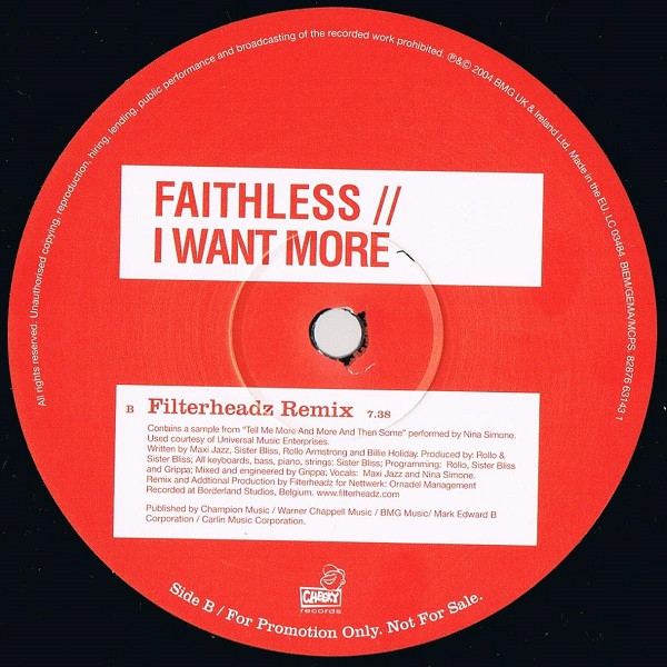Faithless - I Want More | Cheeky Records (82876 63143 1) - 3