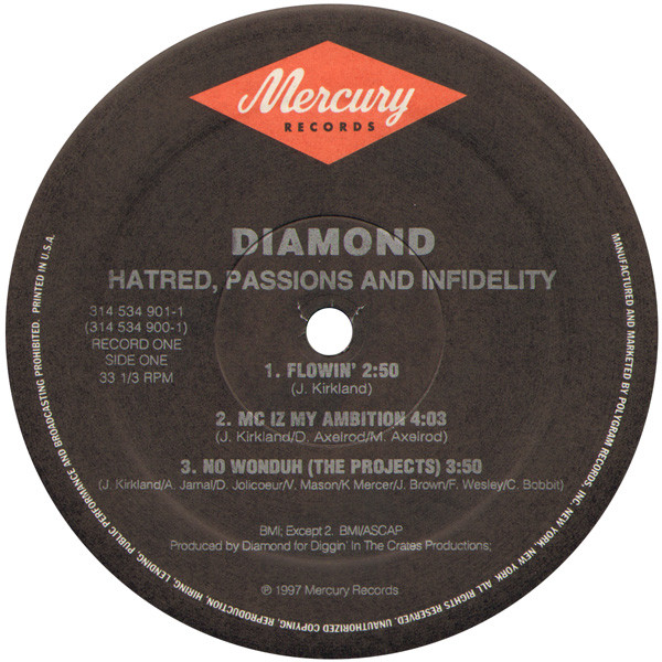 Diamond D - Hatred, Passions And Infidelity | Mercury (314 534 900-1) - 3