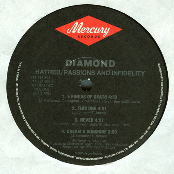 Diamond D - Hatred, Passions And Infidelity | Mercury (314 534 900-1) - 5