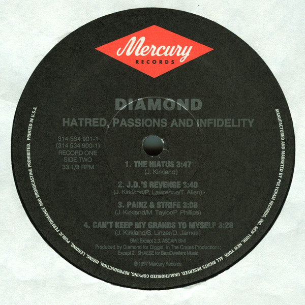 Diamond D - Hatred, Passions And Infidelity | Mercury (314 534 900-1) - 4