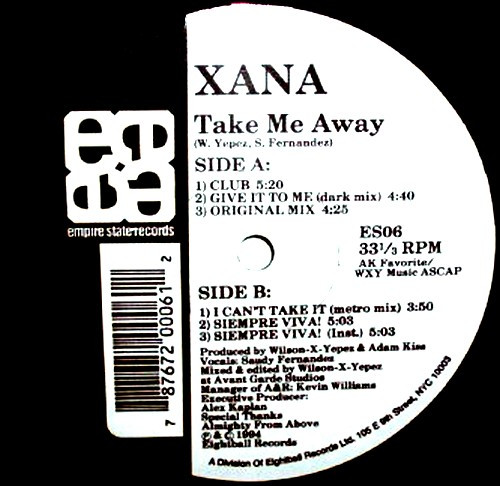 Xana - Take Me Away | Empire State Records (ES06) Xana - Take Me Away | Empire State Records (ES06)