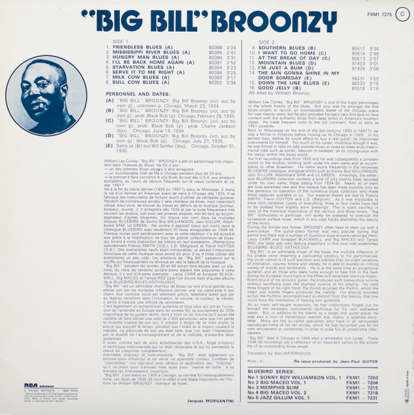 Big Bill Broonzy - "Big Bill" Broonzy | RCA (FXM1 7275) - 2 Big Bill Broonzy - "Big Bill" Broonzy | RCA (FXM1 7275) - 2