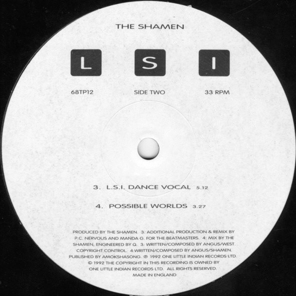 The Shamen - L.S.I. (Love Sex Intelligence) | One Little Indian (68TP12) - 4 The Shamen - L.S.I. (Love Sex Intelligence) | One Little Indian (68TP12) - 4