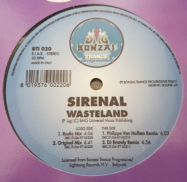 Sirenal - Wasteland | Bonzai Trance Progressive Italy (BTI 020)