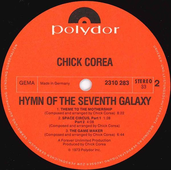 Return To Forever Featuring Chick Corea - Hymn Of The Seventh Galaxy | Polydor (2310 283) - 4