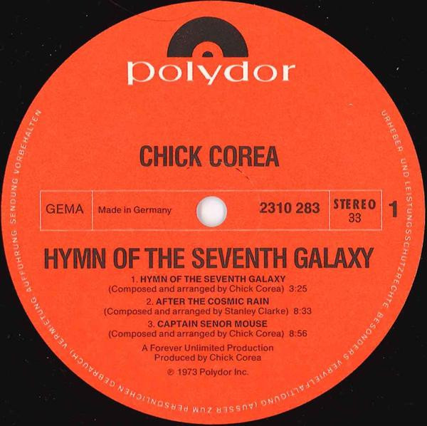 Return To Forever Featuring Chick Corea - Hymn Of The Seventh Galaxy | Polydor (2310 283) - 3