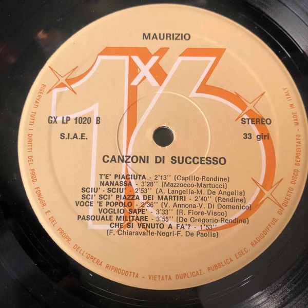 Maurizio - 16 Canzoni Di Successo | Discoring 2000 (GX LP 1020) - 4 Maurizio - 16 Canzoni Di Successo | Discoring 2000 (GX LP 1020) - 4