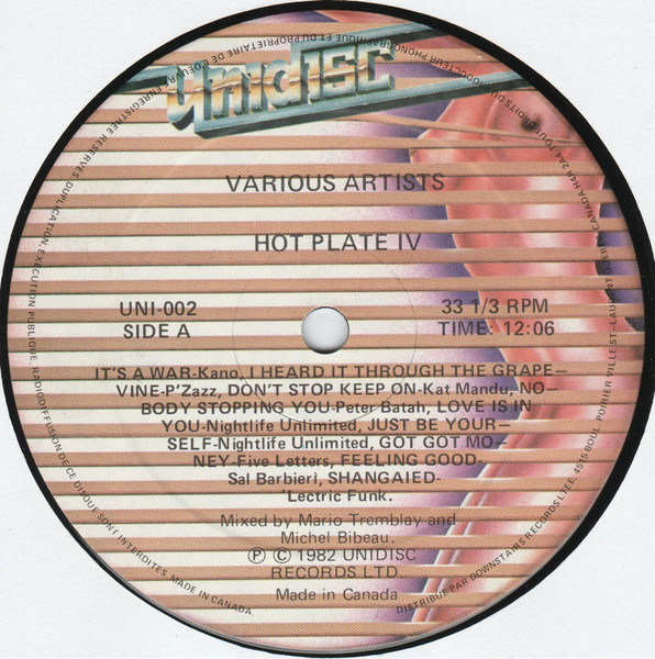 Various - Hot Plate IV | Unidisc (UNI-002) - main