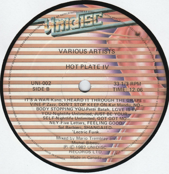 Various - Hot Plate IV | Unidisc (UNI-002) - 2