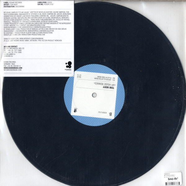 Tom Novy - My House (Remixes) | Kosmo Records (KOSDR 2102) - 2